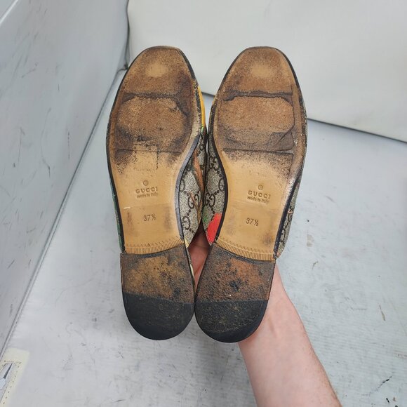 Gucci Beige Princetown Tien Motif GG Slide Loafer Slip On Mule - Picture 2 of 9